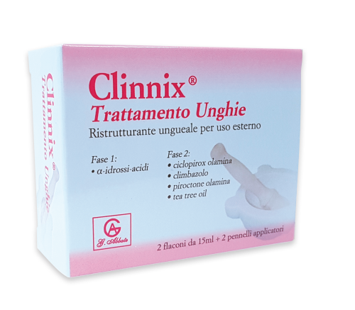 CLINNIX TRATTAMENTO UNGHIE 2 FLACONI 15 ML + 2 PENNELLI APPLICATORI - Fontenova srl