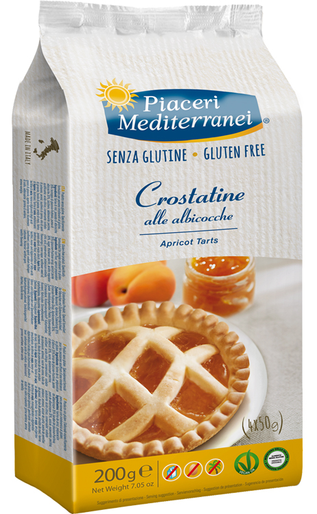 PIACERI MEDITERRANEI LE BONTA' DEL MATTINO CROSTATINE ALL'ALBICOCCA 4 X 50 G - Fontenova srl