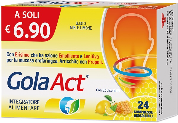GOLA ACT MIELE E LIMONE 24 COMPRESSE OROSOLUBILI - Fontenova srl
