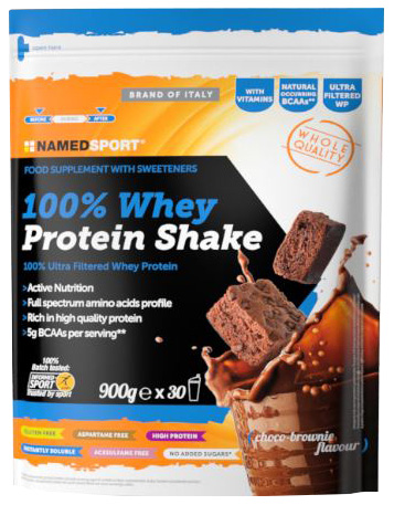 100% WHEY PROTEIN SHAKE CHOCO BROWNIE 900 G - Fontenova srl