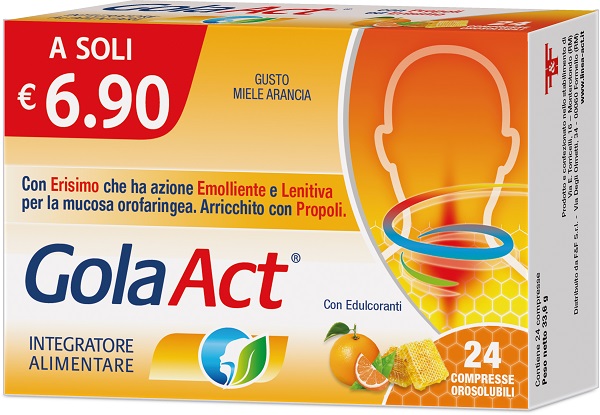 GOLA ACT MIELE ARANCIA 24 COMPRESSE OROSOLUBILI - Fontenova srl