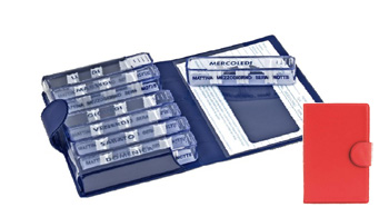 PORTAPILLOLE SETTIMANALE MEDIDOS ROSSO APERTURA/CHIUSA IN VELCRO 10,5X15,5X2,5 CM - Fontenova srl