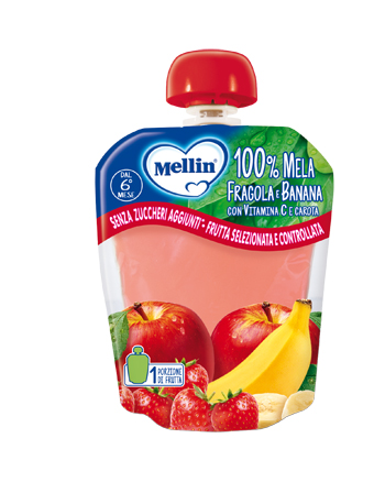 MELLIN POUCH MELA/FRAGOLA/BANANA 90 G - Fontenova srl