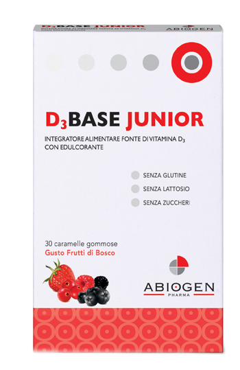 D3BASE JUNIOR 30 CARAMELLE GOMMOSE FRUTTI DI BOSCO - Fontenova srl
