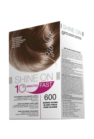 BIONIKE SHINE ON FAST TRATTAMENTO COLORANTE CAPELLI BIONDO SCURO 600 FLACONE 60 ML + TUBO 60 ML - Fontenova srl