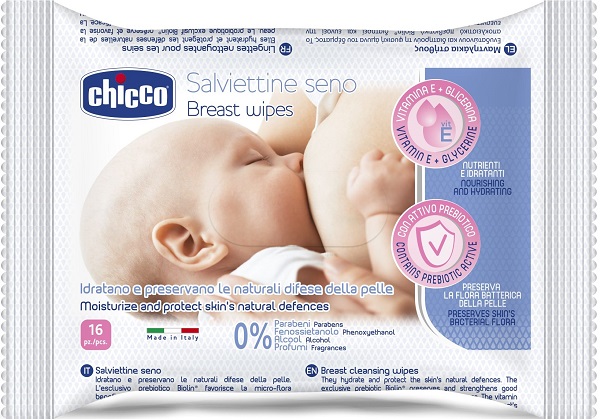 CHICCO SALVIETTE DETERGENTI PER IL SENO 16 PEZZI - Fontenova srl