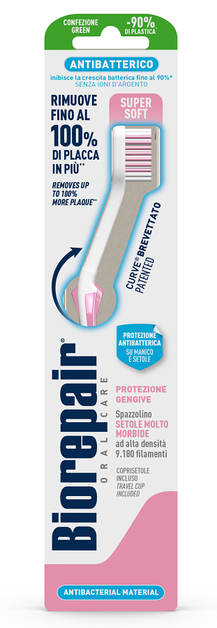 BIOREPAIR ORAL CARE ANTIBATTERICO SPAZZOLINO PIU' COMFORT PROTEZIONE GENGIVE SETOLE SUPER SOFT - Fontenova srl