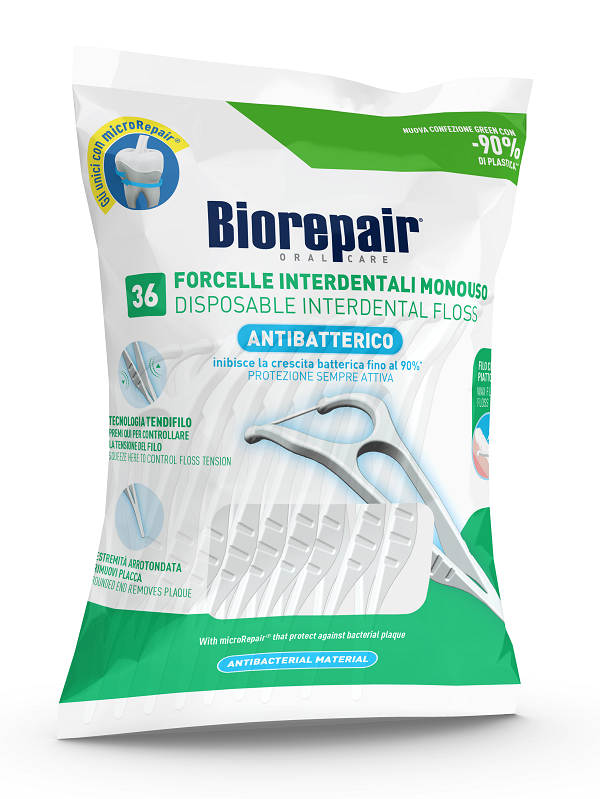 BIOREPAIR ORAL CARE ANTIBATTERICO FORCELLE INTERDENTALI MONOUSO 36 PEZZI - Fontenova srl