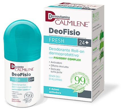 DERMOVITAMINA CALMILENE DEOFISIO FRESH 24+ DEODORANTE ROLL-ON DERMOPROTETTIVO 75 ML - Fontenova srl