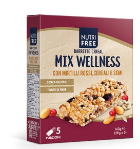 NUTRIFREE BARRETTE CEREAL MIX WELLNESS 28 G X 5 - Fontenova srl