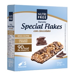 NUTRIFREE BARRETTE SPECIAL FLAKES CIOCCOLATO 24,8 G X 5 - Fontenova srl