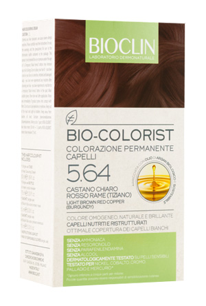 BIOCLIN BIO COLORIST 5,64 CASTANO CHIARO ROSSO RAME TIZIANO - Fontenova srl