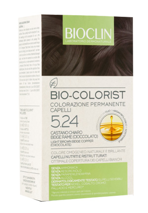 BIOCLIN BIO COLORIST 5,24 CASTANO CHIARO BEIGE RAME CIOCCOLATO - Fontenova srl