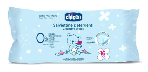 CHICCO COSMESI SALVIETTINE 16 PEZZI - Fontenova srl