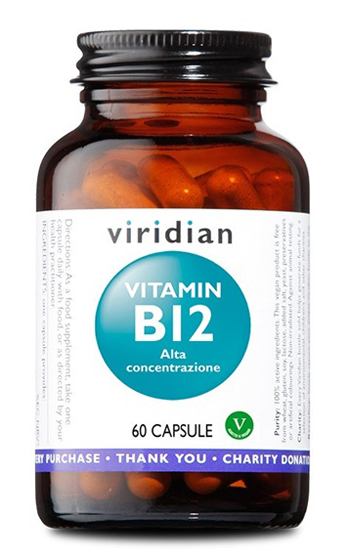 VIRIDIAN VITAMIN B12 HIGH POTENCY 60 CAPSULE VIRIDIAN VITAMINA B12 ALTA CONCENTRAZIONE - Fontenova srl