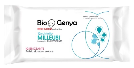 BIOGENYA FRESH HYGIENE PROTECTION 12 SALVIETTE MILLEUSI RINFRESCANTE IGIENIZZANTE - Fontenova srl
