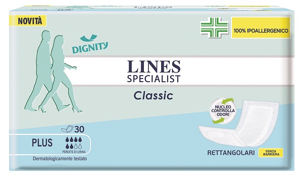 PANNOLONE LINES SPECIALIST CLASSIC RETTANGOLARE SENZA BARRIERA CONTROL 30 PEZZI - Fontenova srl