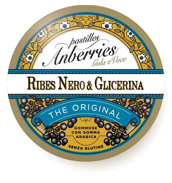 ANBERRIES CLASSICHE RIBES NERO & GLICERINA CARAMELLE 55 G - Fontenova srl