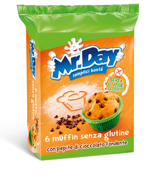 MR DAY MUFFIN SENZA GLUTINE CON PEPITE DI CIOCCOLATO FONDENTE 6 X 42 G - Fontenova srl