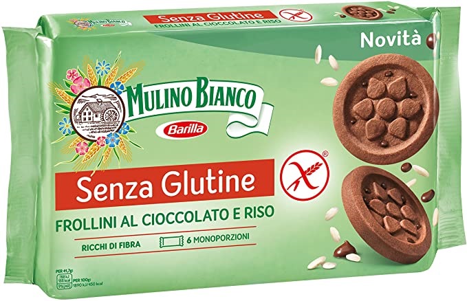 MULINO BIANCO SENZA GLUTINE FROLLINI AL CIOCCOLATO E RISO 6 MONOPORZIONI DA 41,66 G - Fontenova srl