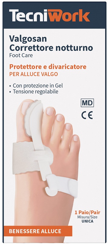 CORRETTORE NOTTURNO PER ALLUCE VALGO MISURA UNICA VALGOSAN 1 PAIO - Fontenova srl
