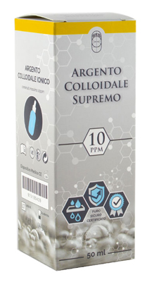 ARGENTO COLLOIDALE SUPREMO 10PPM CERTIFICATO CON CONTAGOCCE 50 ML - Fontenova srl