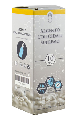 ARGENTO COLLOIDALE SUPREMO 10PPM CERTIFICATO CON CONTAGOCCE 100 ML - Fontenova srl