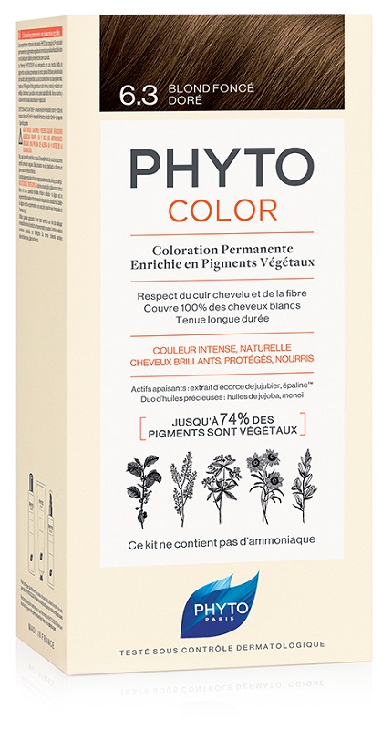 PHYTOCOLOR 6.3 BIONDO SCU DOR 1 LATTE + 1 CREMA + 1 MASCHERA + 1 PAIO DI GUANTI - Fontenova srl