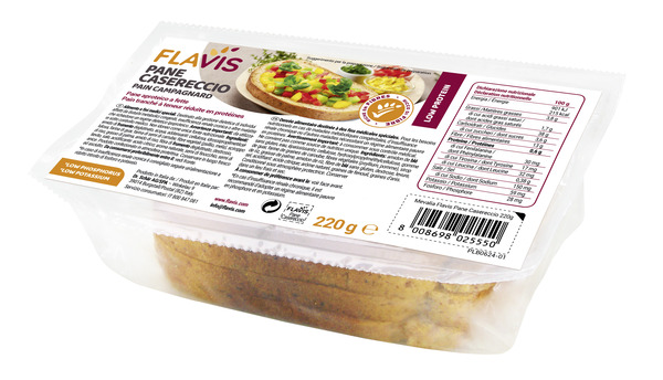 FLAVIS PANE CASERECCIO PANE APROTEICO A FETTE 220 G - Fontenova srl