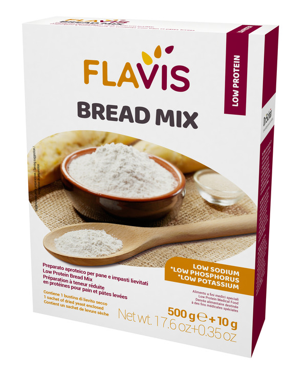 FLAVIS BREAD MIX PREPARATO PER PANE E IMPASTI LIEVITATI APROTEICI 500 G - Fontenova srl