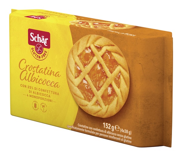 SCHAR CROSTATINA CON CONFETTURA DI ALBICOCCA 4 MONOPORZIONI DA 35 G - Fontenova srl