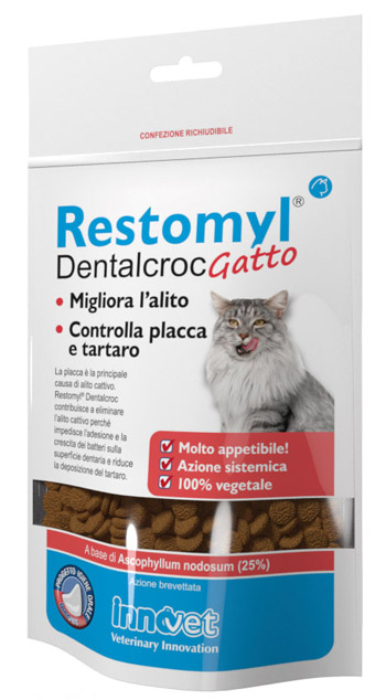 RESTOMYL DENTALCROC GATTO BUSTA 60 G - Fontenova srl