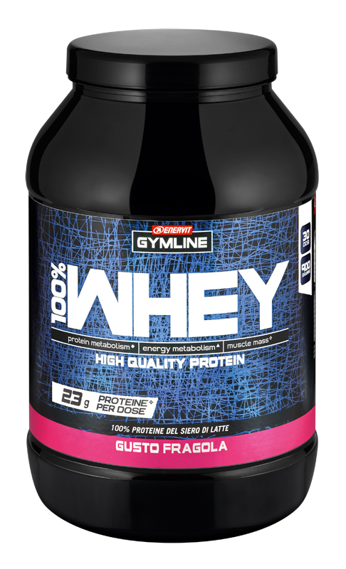 GYMLINE 100% WHEY CONCENTRATE FRAGOLA 900 G - Fontenova srl