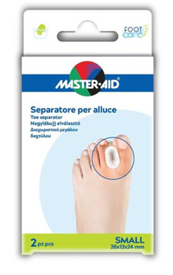 SEPARATORE DITA IN GEL MASTER-AID FOOTCARE PER ALLUCE SMALL 2 PEZZI D1 - Fontenova srl