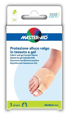 PROTEZIONE IN GEL E TESSUTO MASTER-AID FOOTCARE PER ALLUCE VALGO 1 PEZZO D5 - Fontenova srl