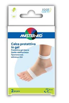 CALZA CON PROTEZIONE MASTER-AID FOOTCARE IDRATANTE IN GEL/TESSUTO PER TALLONI 2 PEZZI F1 - Fontenova srl