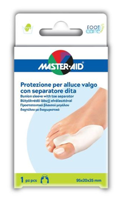 PROTEZIONE MASTER-AID FOOTCARE PER ALLUCE VALGO CON SEPARATORE DITA INTEGRATO 1 PEZZO D9 - Fontenova srl