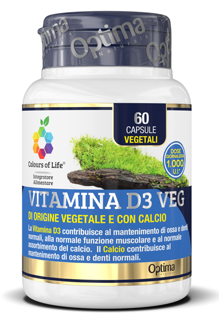 COLOURS OF LIFE VITAMINA D3 VEG 60 CAPSULE 500 MG - Fontenova srl