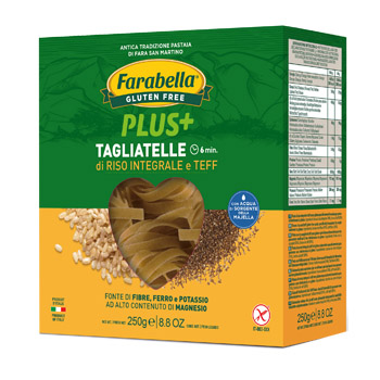 FARABELLA TAGLIATELLE RISO INTEGRALE E TEFF 250 G - Fontenova srl