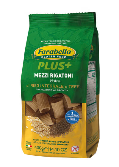 FARABELLA MEZZI RIGATONI RISO INTEGRALE TEFF 400 G - Fontenova srl