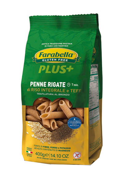 FARABELLA PENNE RISO INTEGRALE E TEFF 400 G - Fontenova srl