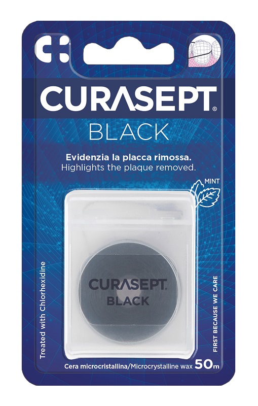 CURASEPT FLOSS CERATO NERO CLOREXIDINA - Fontenova srl