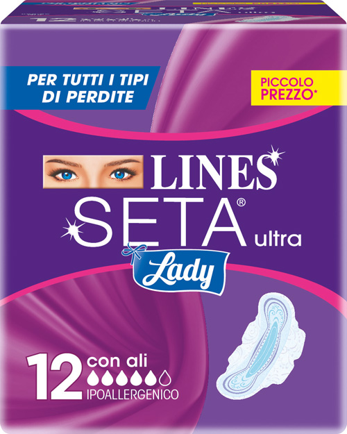 LINES SETA ULTRA LADY CON ALI 12 PEZZI - Fontenova srl