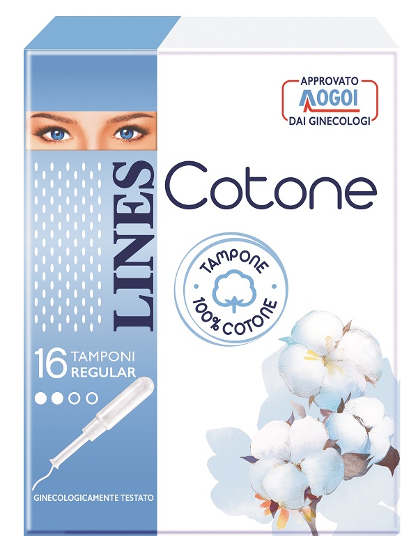 LINES COTONE TAMPONE REGULAR 16 PEZZI - Fontenova srl