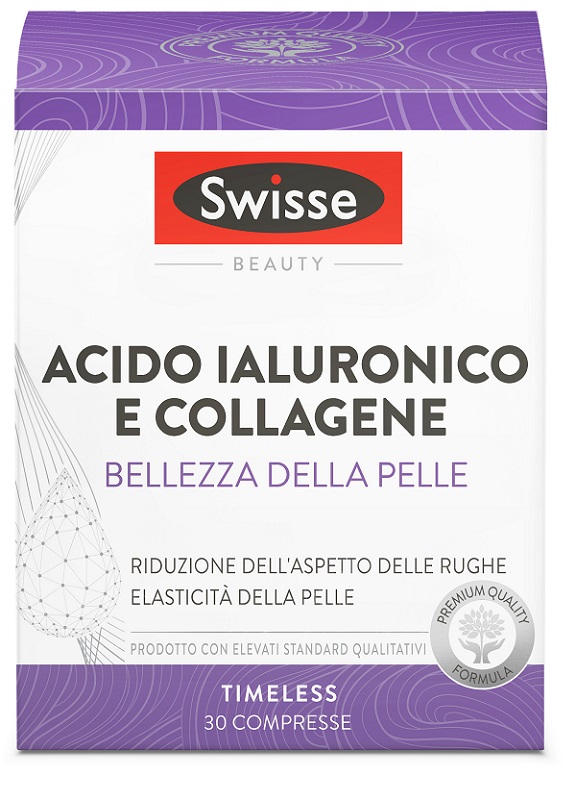 SWISSE ACIDO IALURONICO COLLAGENE BELLEZZA DELLA PELLE 30 COMPRESSE - Fontenova srl