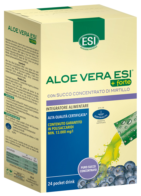 ESI ALOE VERA SUCCO + FORTE MIRTILLO 24 POCKET DRINK - Fontenova srl