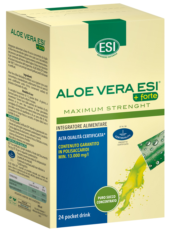 ESI ALOE VERA SUCCO + FORTE 24 POCKET DRINK - Fontenova srl