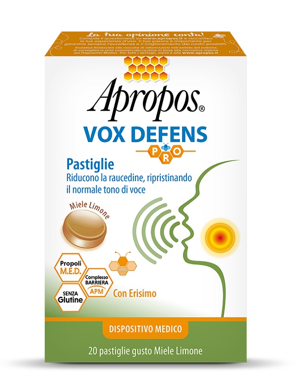 APROPOS VOX DEFENS PRO MIELE LIMONE 20 PASTIGLIE - Fontenova srl