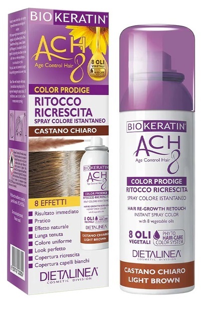 BIOKERATIN ACH8 PRODIGE RITOCCO RICRESCITA CASTANO CHIARO 75 ML DIETALINEA - Fontenova srl