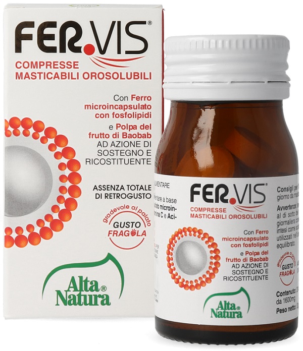 FERVIS 20 COMPRESSE MASTICABILI OROSOLUBILI - Fontenova srl
